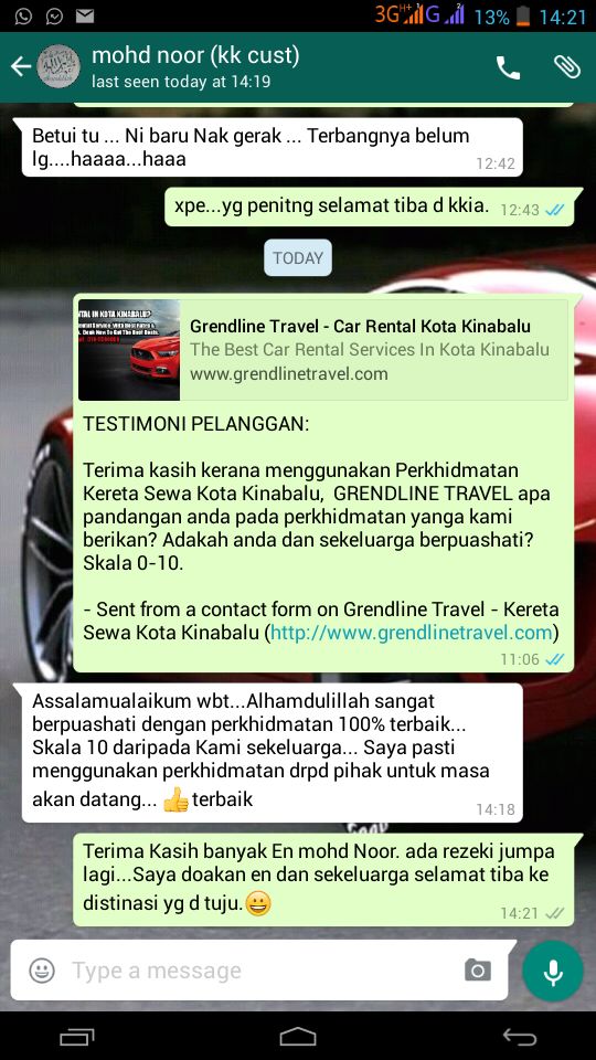 Grendline Travel Car Rental Kota Kinabalu